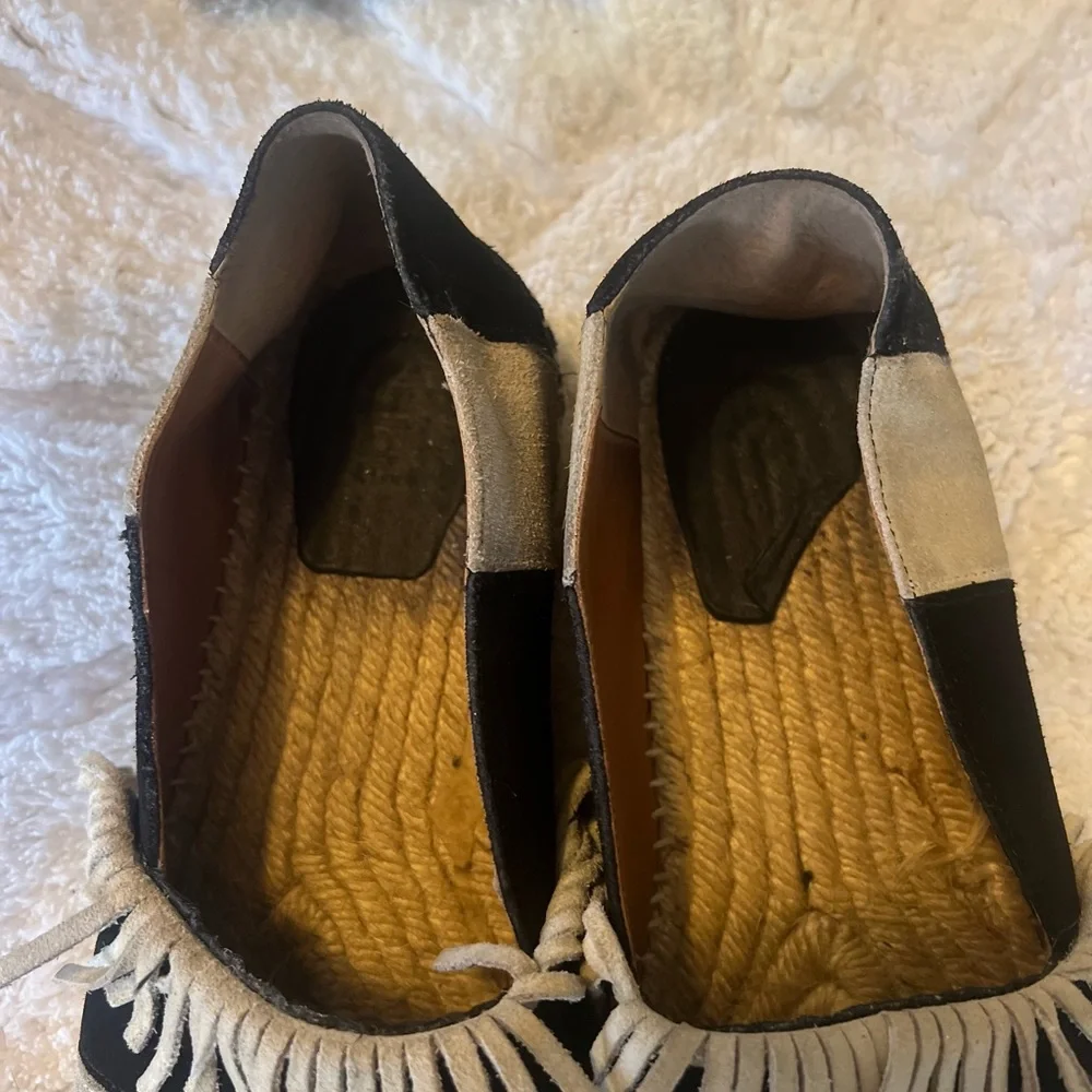 Authentic Chloe Beige and Black Espadrilles
